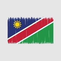 cepillo de bandera de namibia. bandera nacional vector