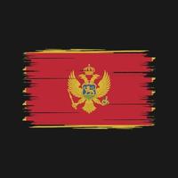 Montenegro Flag Brush. National Flag vector