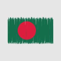 cepillo de bandera de bangladesh. bandera nacional vector