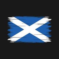 cepillo de la bandera de Escocia. bandera nacional vector