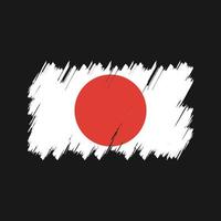 vector de pincel de bandera de japón. bandera nacional