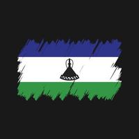 vector de pincel de bandera de lesotho. bandera nacional