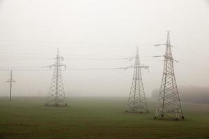 High-voltage power poles photo