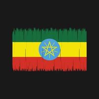pincel de bandera de etiopía. bandera nacional vector