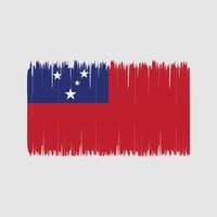 cepillo de bandera de samoa. bandera nacional vector