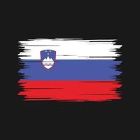 cepillo de bandera de eslovenia. bandera nacional vector