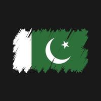 vector de pincel de bandera de pakistán. bandera nacional