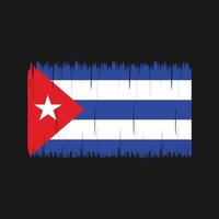 cepillo de la bandera de cuba. bandera nacional vector