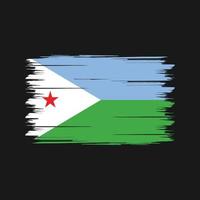 Djibouti Flag Brush. National Flag vector