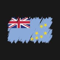 vector de pincel de bandera de tuvalu. bandera nacional