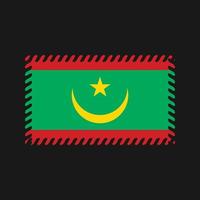 vector de la bandera de mauritania. bandera nacional