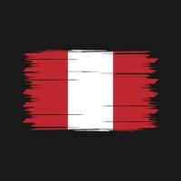 Peru Flag Brush. National Flag vector