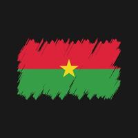 vector de pincel de bandera de burkina faso. bandera nacional