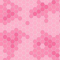 Honeycomb with hexagon grid cells on pink background. Vector illustration.