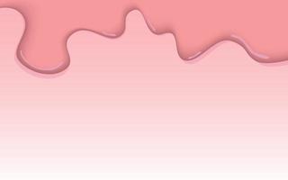Paint pink color dripping, Pastel color droping on background. Vector illustration