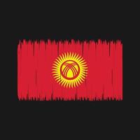 Kyrgyzstan Flag Brush. National Flag vector