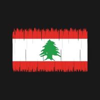 Lebanon Flag Brush. National Flag vector