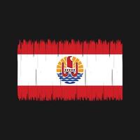pincel de bandera de polinesia francesa. bandera nacional vector