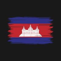 cepillo de bandera de camboya. bandera nacional vector