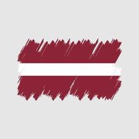 vector de pincel de bandera de letonia. bandera nacional
