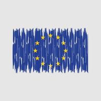 trazos de pincel de bandera europea. bandera nacional vector