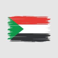 Sudan Flag Brush. National Flag vector