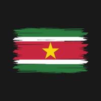 cepillo de bandera de surinam. bandera nacional vector