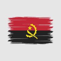 cepillo de bandera de angola. bandera nacional vector