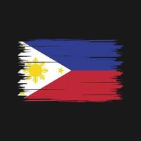 cepillo de bandera de filipinas. bandera nacional vector