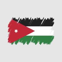 vector de pincel de bandera jordana. bandera nacional