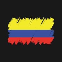 vector de pincel de bandera de colombia. bandera nacional