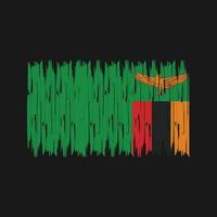trazos de pincel de bandera de zambia. bandera nacional vector