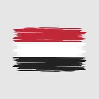 Yemen Flag Brush. National Flag vector