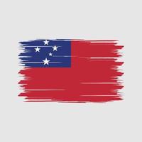 cepillo de bandera de samoa. bandera nacional vector