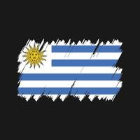 vector de pincel de bandera de uruguay. bandera nacional