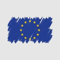 vector de pincel de bandera europea. bandera nacional
