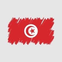 Tunisia Flag Brush Vector. National Flag vector