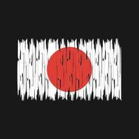 Japan Flag Brush Strokes. National Flag vector