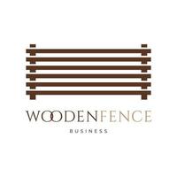 Wooden fence icon logo design inspiration vector