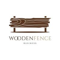 Wooden fence icon logo design inspiration vector