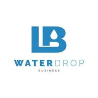 Initial letter LB water drop icon logo design inspiration vector