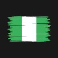 pincel de bandera de nigeria. bandera nacional vector