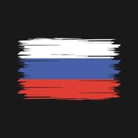 cepillo de bandera de rusia. bandera nacional vector