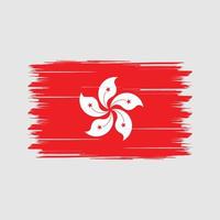 cepillo de bandera de hong kong. bandera nacional vector