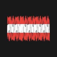 Austria Flag Brush Strokes. National Flag vector