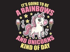 Unicorn t-shirt  design vector file