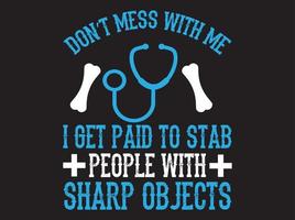 Nurse t-shirt design vector file