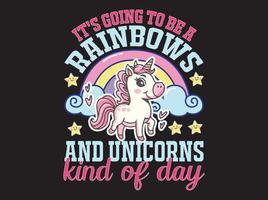 Unicorn t-shirt  design vector file