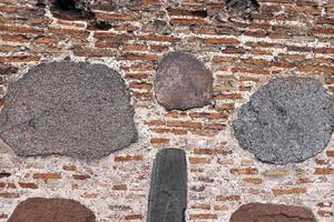 Wall of ancient church photo