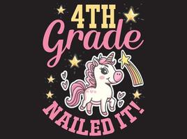 Unicorn t-shirt  design vector file